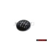 Original VW 6 SPEED Gearknob Badge Emblem Black Chrome - 1K0711144J