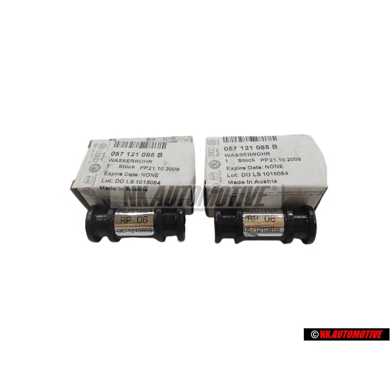 2x Original Audi Coolant Pipe - 057121085B