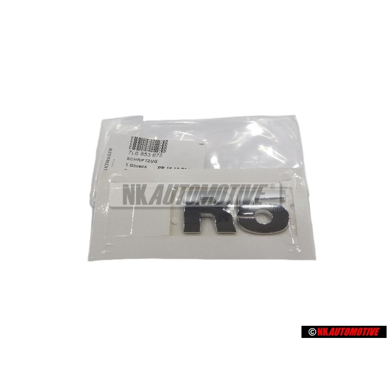 Original VW R5 Rear Boor Badge Emblem Chrome - 7L6853675