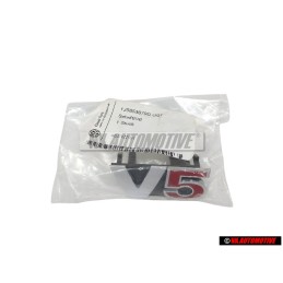 Original VW V5 Front Grill badge Chrome Red - 1J5853679D GQF