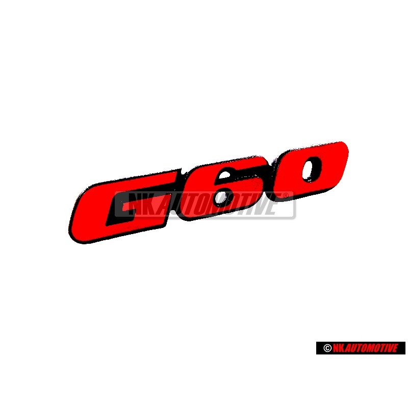 Original VW G60 Early Type Grill Badge Emblem Red - 535853679 QN5