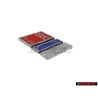 Original Audi S6 PLUS Rear Boot Badge Emblem Chrome Blue Red - 4A9853735C 2ZZ