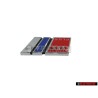 Original Audi S6 PLUS Rear Boot Badge Emblem Chrome Blue Red - 4A9853735C 2ZZ