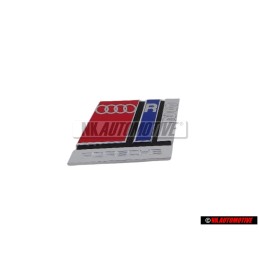 Original Audi RS2 Front Grill Badge Chrome Blue Red - 8A0853735B 2ZZ