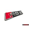 Original Audi RS6 Front Grill Badge Emblem Black Chrome Red - 4B0853736B 2ZZ