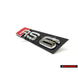 Original Audi RS6 Front Grill Badge Emblem Black Chrome Red - 4B0853736B 2ZZ