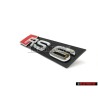 Original Audi RS6 Front Grill Badge Emblem Black Chrome Red - 4B0853736B 2ZZ