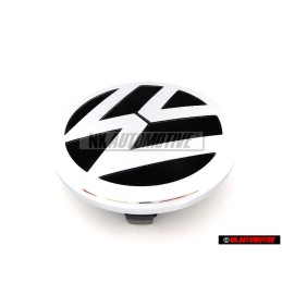 Original VW Front Grill Badge Emblem Chrome 125mm - 1T0853601A FDY