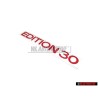 Original VW EDITION 30 Rear Hatch Boot Badge Chrome Red - 1K0853675AHKTP
