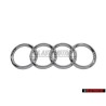 Original Audi Rings Rear Boot Badge Emblem Chrome - 443853742 2ZZ