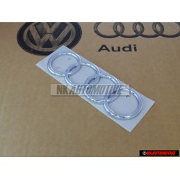 Original Audi Rings Rear Boot Badge Emblem Chrome - 443853742 2ZZ