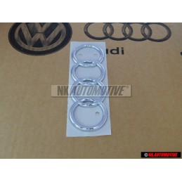 Original Audi Rings Rear Boot Badge Emblem Chrome - 443853742 2ZZ