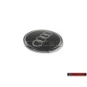 Original Audi Rings Steering Wheel Badge Emblem Black Chrome - 8A0419685