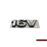 Original VW 16V Rear Trunk Boot Badge Emblem Chrome - 7M0853675C Z10
