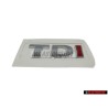 Original VW TDI Rear Trunk Boot Badge Emblem Chrome Red - 5K0853675APGQF
