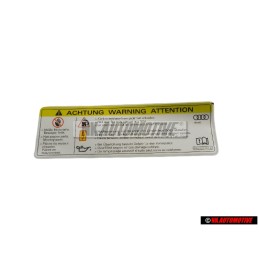 Original VW Sticker HIGH VOLTAGE - 8K0010520A