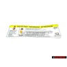 Original VW Sticker HIGH VOLTAGE - 8K0010520A