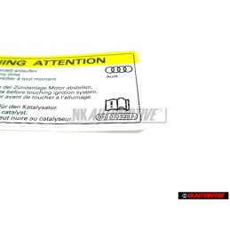 Original VW Sticker HIGH VOLTAGE - 8K0010520A