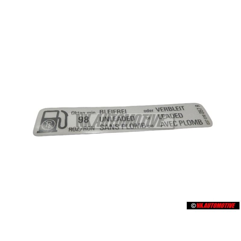Original VW Sticker 98 OCT - 037010057R