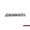 Original VW Sticker Unleaded Fuel Only - 000010018C