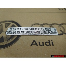 Original VW Sticker Unleaded Fuel Only - 000010018C