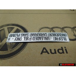 Original VW Sticker Unleaded Fuel Only - 000010018C