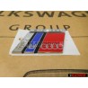 Original Audi RS2 Rear Trunk Boot Badge Emblem Chrome Red Blue - 8A0853735A 2ZZ