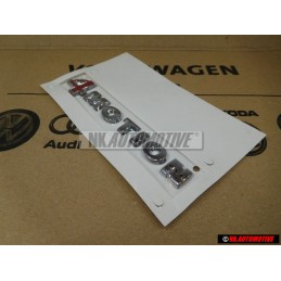 Original VW 4MOTION Rear Trunk Boot Badge Emblem Chrome Red - 3B0853675AEGQF