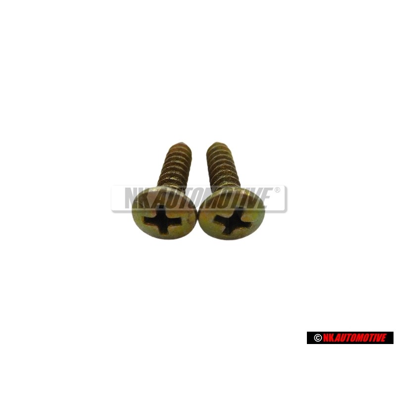 2x Original VW Oval Head CSK. Self Tapp Screw 4.8x22 - N 0141063