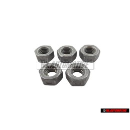 5x Original VW Hexagon Nut Self Locking - N 90074404