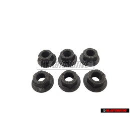 6x Original VW Hexagon Collar Nut - N 90175205