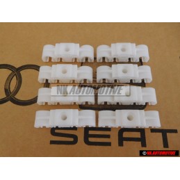 8x Original VW Fuel Line Hose Clip, Clamp, Holder - 191201449