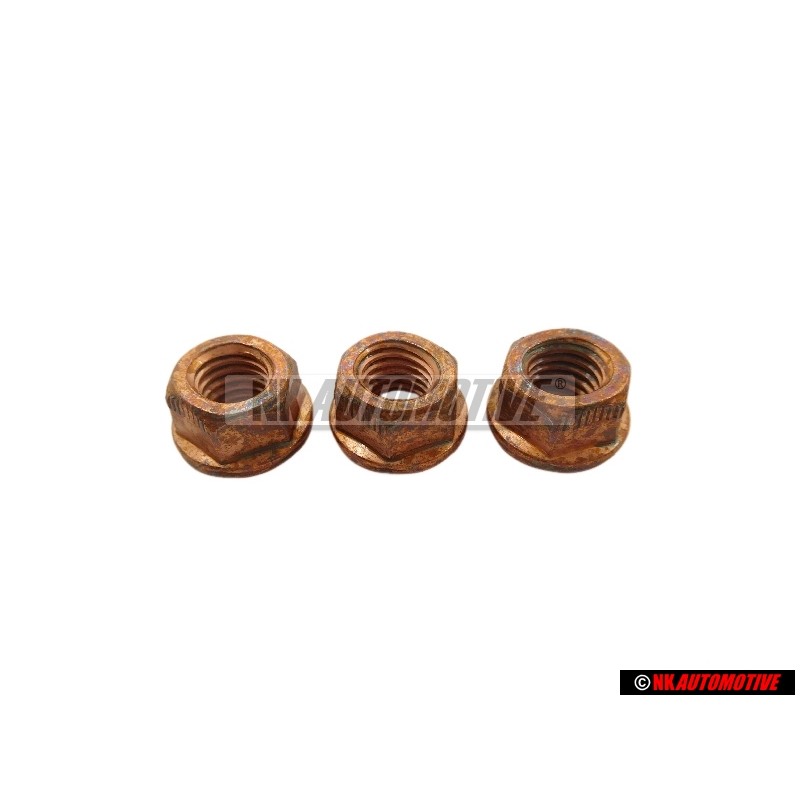 3x Original VW Hexagon Collar Nut Self-Locking - N 90200201