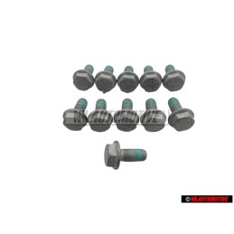 11x Original VW Hex Collared Bolt - N 90063905