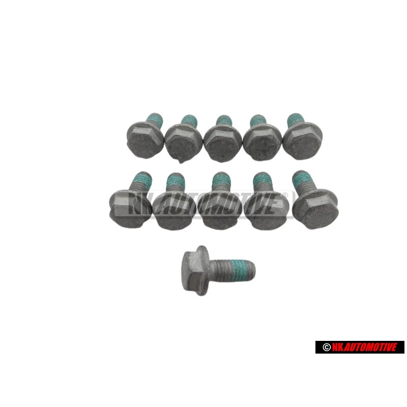 11x Original VW Hex Collared Bolt - N 90063905