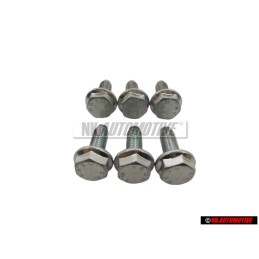 6x Original VW Hex Collared Bolt - N 10070403
