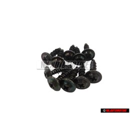 10x Original VW Plastic Slotted Screw - 433862195
