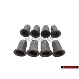 8x Original VW Rivetted Cap Nut - N 90252104