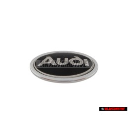 Original Audi Front Fender Side Badge Emblem Black Chrome - 895853621A 01C