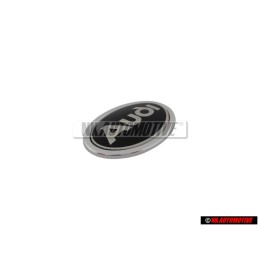 Original Audi Front Fender Side Badge Emblem Black Chrome - 895853621A 01C