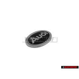 Original Audi Front Fender Side Badge Emblem Black Chrome - 8D0853621B 2ZZ