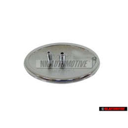 Original Audi Front Fender Side Badge Emblem Black Chrome - 8D0853621B 2ZZ