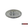 Original Audi Front Fender Side Badge Emblem Black Chrome - 8D0853621B 2ZZ