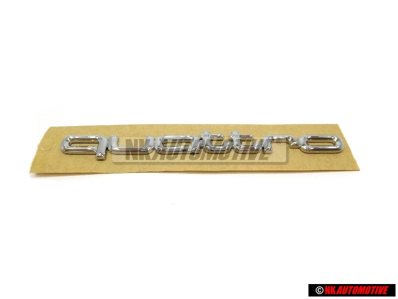 Original Audi QUATTRO Rear Boot Badge Emblem Chrome - 8A0853737C 2ZZ