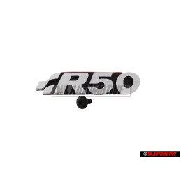 Original VW R50 Front Grill Badge Emblem Chrome - 7L9853679