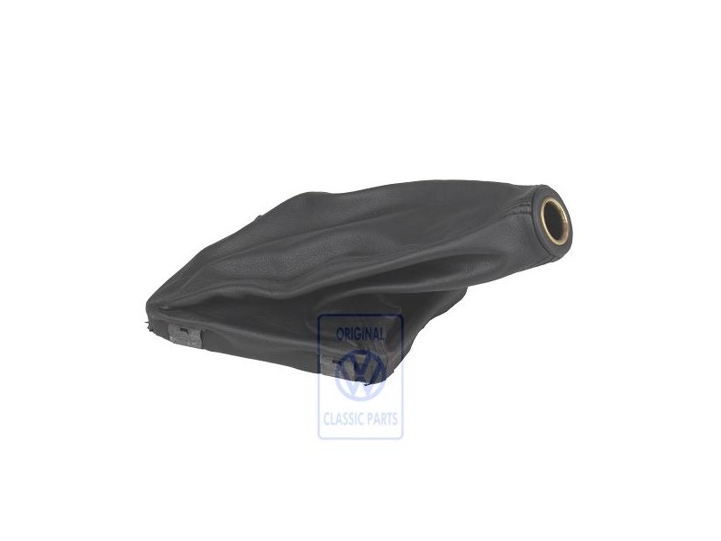Original VW Gearshift Lever Trim (Leather) Black - 155711113D 1BX