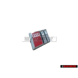 Original Audi S6 Steering Wheel Badge Emblem Chrome Red - 4A0419685A