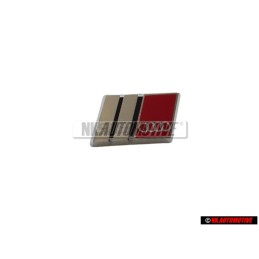 Original Audi S6 Steering Wheel Badge Emblem Chrome Red - 4A0419685A