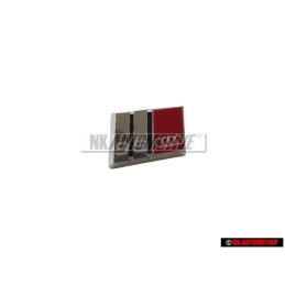 Original Audi S6 Steering Wheel Badge Emblem Chrome Red - 4A0419685A