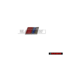 Original Audi S6 PLUS Steering Wheel Badge Emblem Chrome Red Blue - 4A0419685C